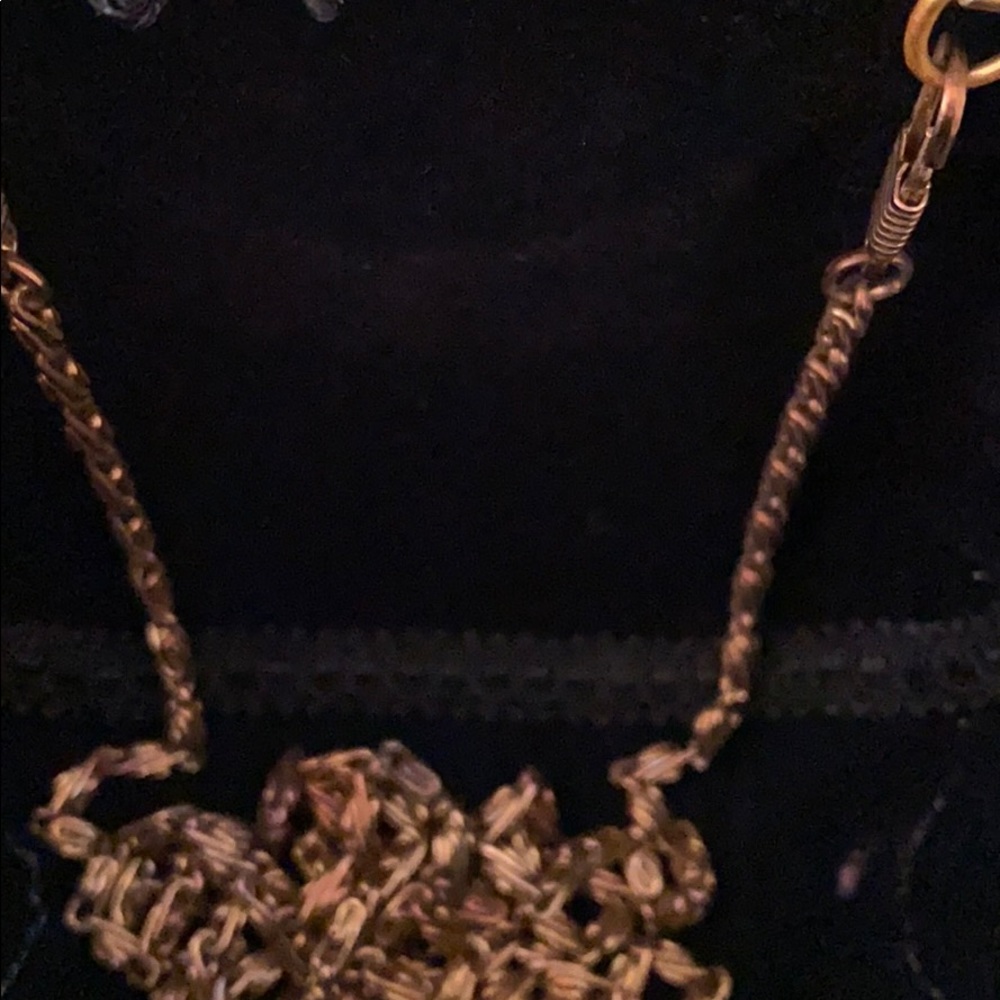 Brushed Vintage Metal Handbag w/ Crystal Accents - Picture 7 of 9